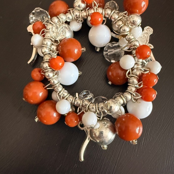 Texas Longhorn Women's Bundle -Long Sleeve Burn out Top, bracelet and ring - Picture 10 of 13